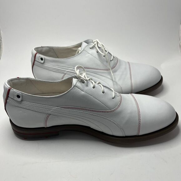 Puma Ferrari SF LUX Limited Size 10 White & Red Golf shoes Italian Leather NEW main image 10
